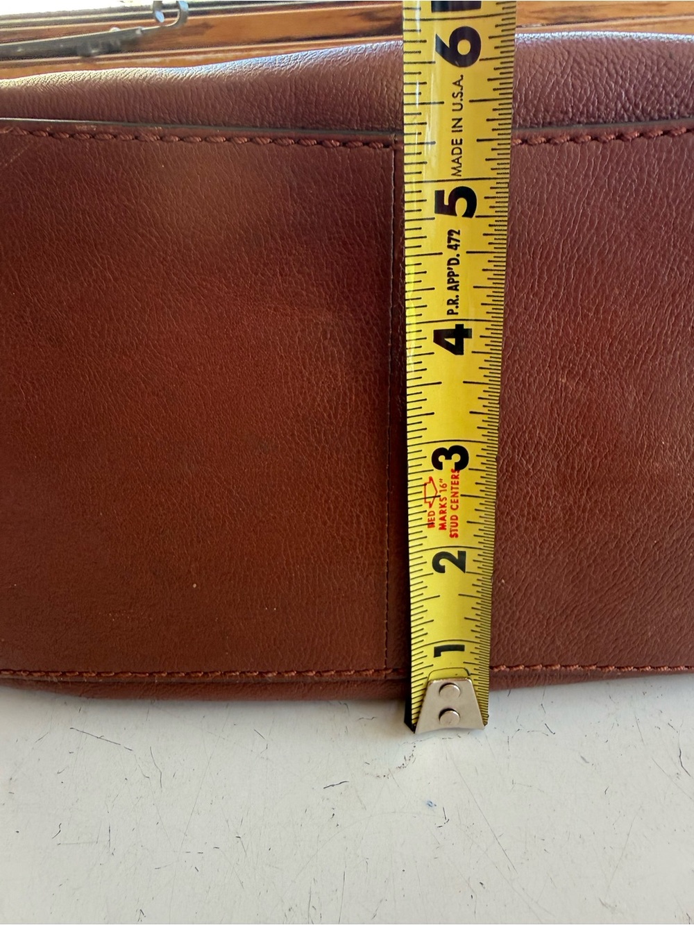 Frye Women's Cognac Brown Leather Purse Hobo Bag - Picture 14 of 16